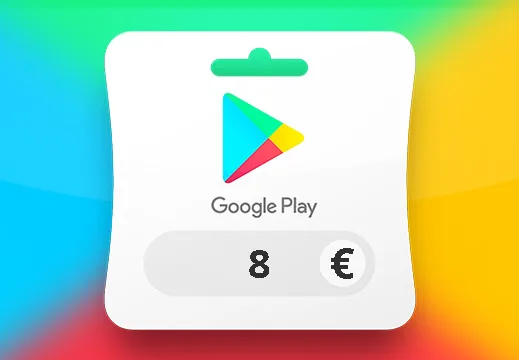 Carte Google Play 8 € — France