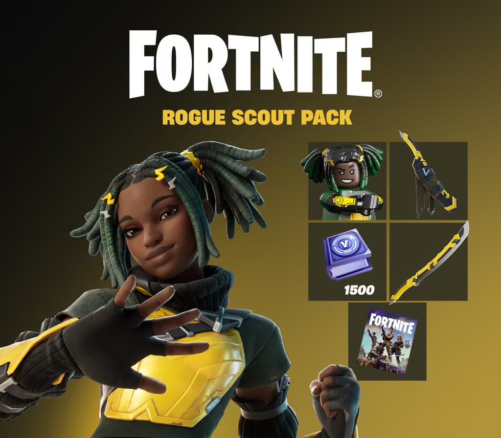 Fortnite - Rogue Scout Pack + 1500 V-Bucks Challenge AR XBOX One / Xbox Series X|S CD Key